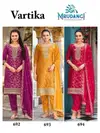 Vartika By Mrudangi Pure Viscose Jaquard Top With Bottom Dupatta Exporters In India
